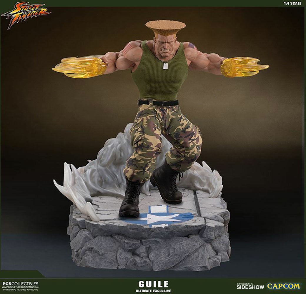 Guile Street Fighter 1/4 Scale Statue (Turbo Edition) by Pop Culture Shock  Collectibles 