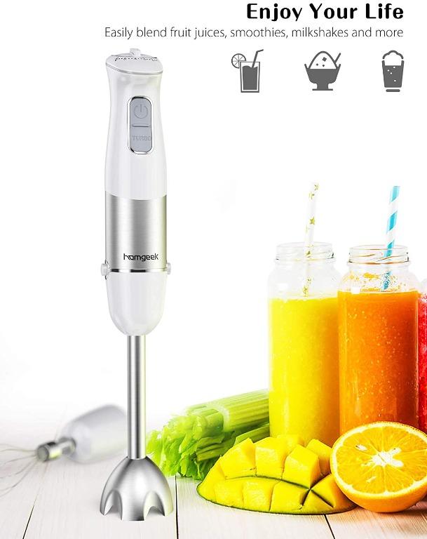 Homgeek 1000W 2in1 HAT9630B Hand Blender with Whisk,Stick Blender