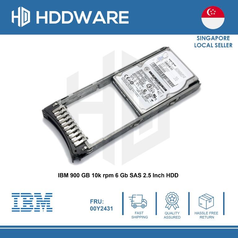 IBM 900 GB 10,000 rpm 6 Gb SAS 2.5 Inch HDD // 00MJ147 // 00Y2505 // 00Y2431 // 00Y5721 // ACLL63140667062147112