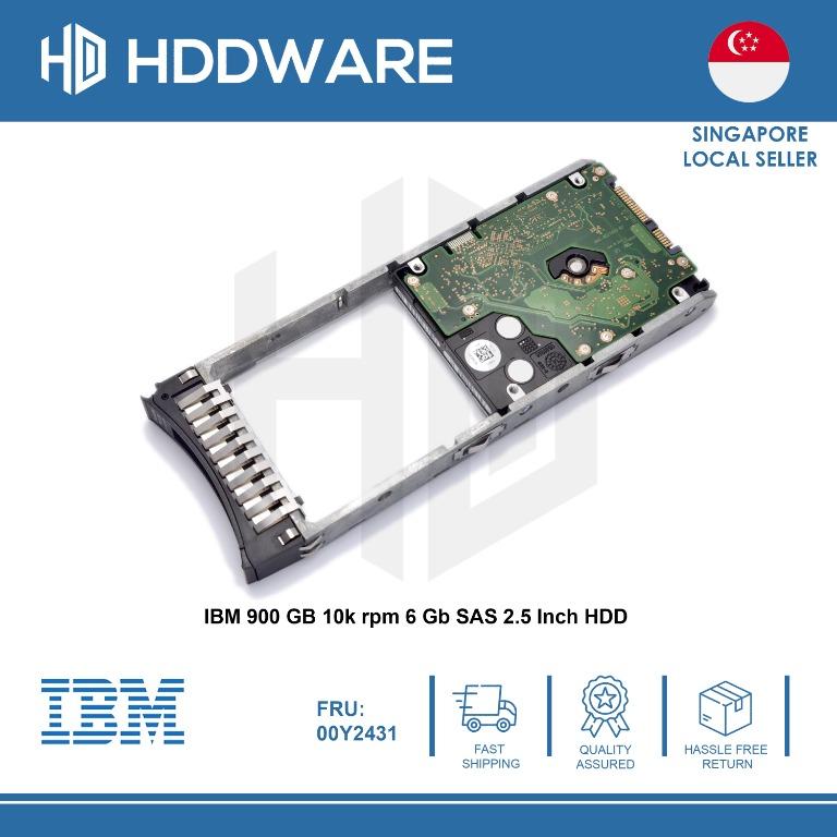 IBM 900 GB 10,000 rpm 6 Gb SAS 2.5 Inch HDD // 00MJ147 // 00Y2505 // 00Y2431 // 00Y5721 // ACLL63140667062147113