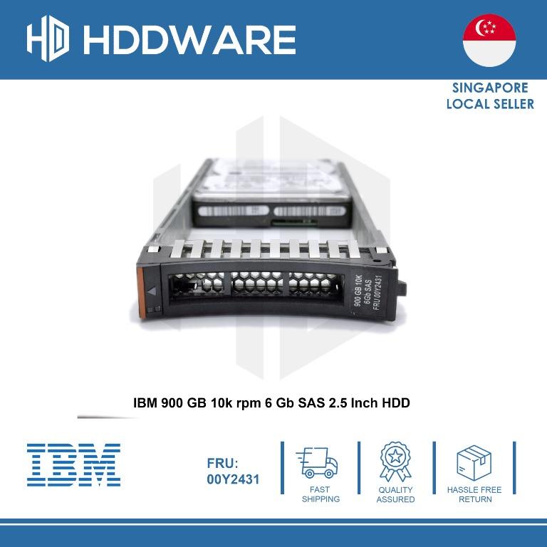 IBM 900 GB 10,000 rpm 6 Gb SAS 2.5 Inch HDD // 00MJ147 // 00Y2505 // 00Y2431 // 00Y5721 // ACLL63140667062147111