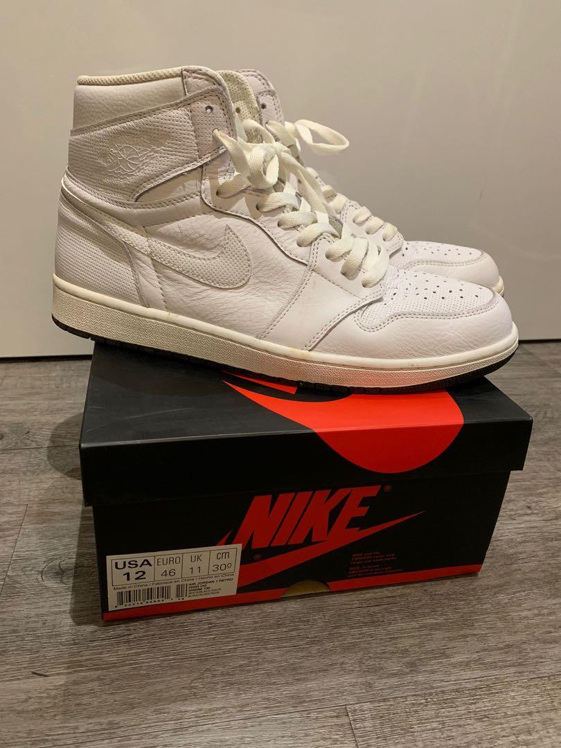 white perforated jordan 1