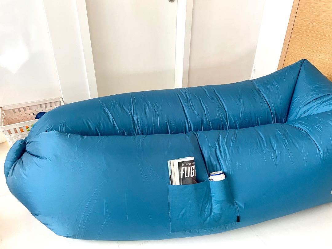 Kaisr Original Camping Inflatable Gray Chair Lounger 