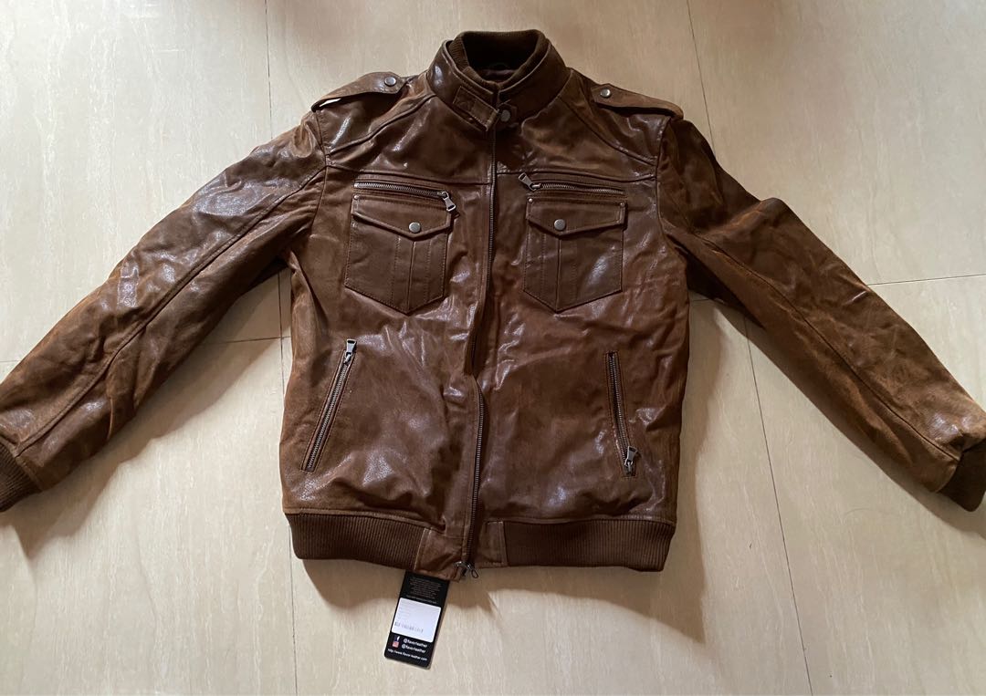 Leather Jacket good condition and good quality , Men's Fashion, Coats