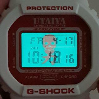 Like New Limited Edition G-shock Square. DW-5600. UTAIYA DW-5600VT. with Skeleton Logo. Fox Fire Label. Casio G-shock
