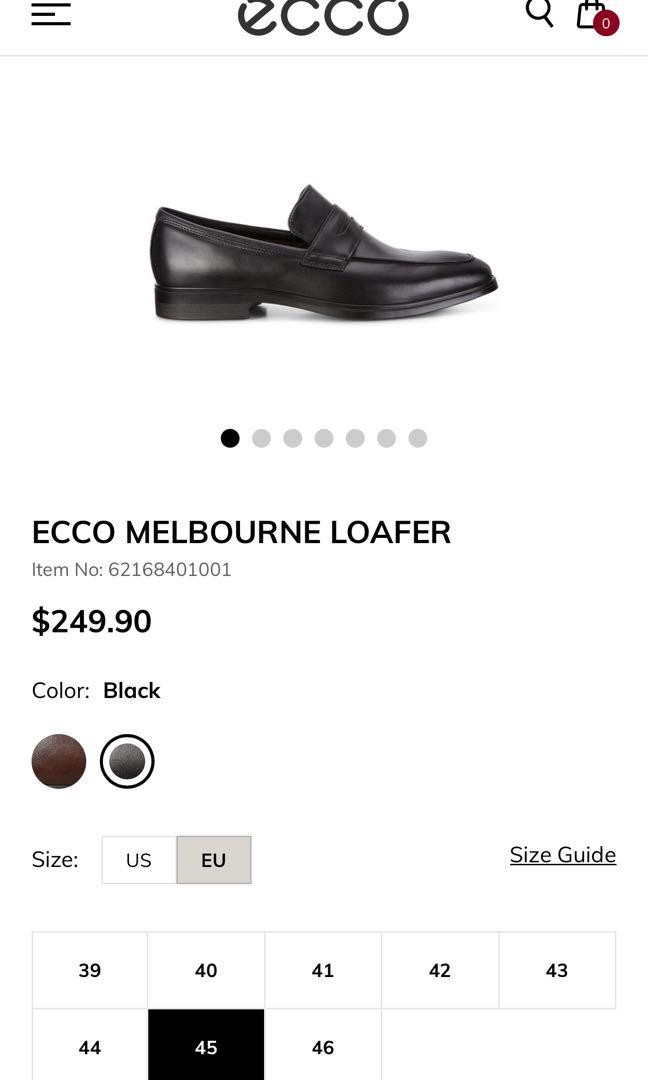 Loafer, 45- black - ecco Melbourne - like new, Fashion, Dress Shoes on