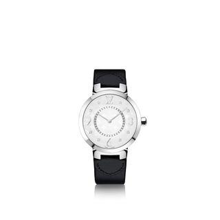 New Louis Vuitton Tambour Slim Monogram Dentelle White 28mm, Luxury,  Watches on Carousell
