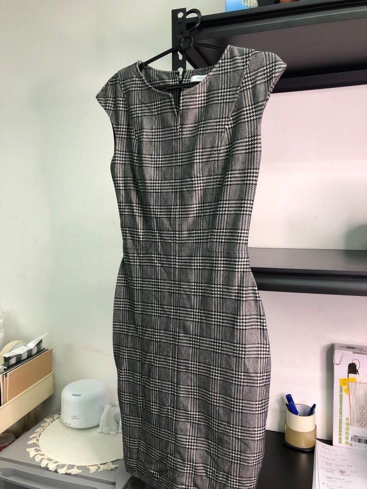 MANGO Office Midi Dress