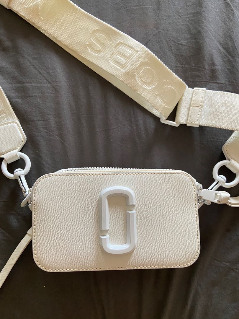 Marc Jacobs Snapshot DTM Small Camera Bag in Moon White