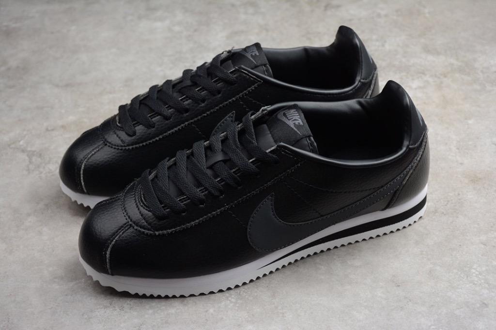 NIKE CLASSIC CORTEZ LEATHER black men shoes Euro 39 44