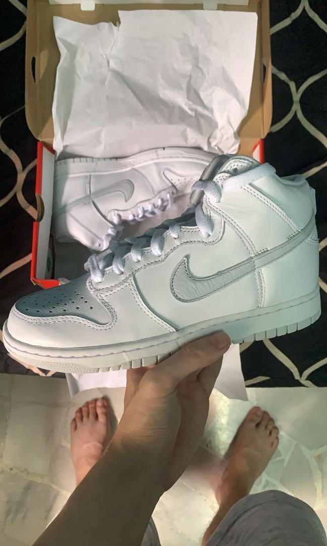 nike sb dunk high platinum