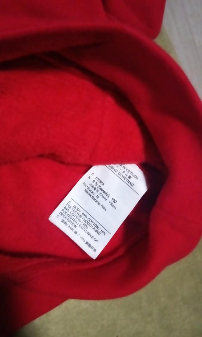 NIKELAB HOODIE RED Men s Fashion Tops Sets Hoodies on Carousell