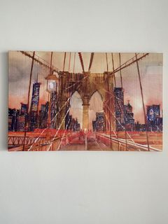 Pictures Set Ikea 2 Pieces Brooklyn Bridge Design Craft Art Prints On Carousell