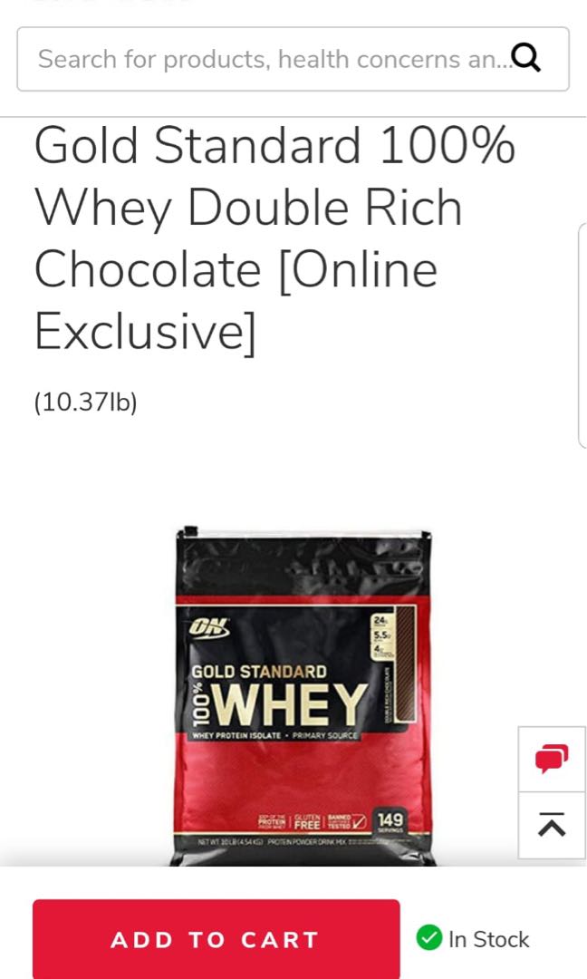 Protein powder Gold Standard 100 Whey Protein Isolate, Health