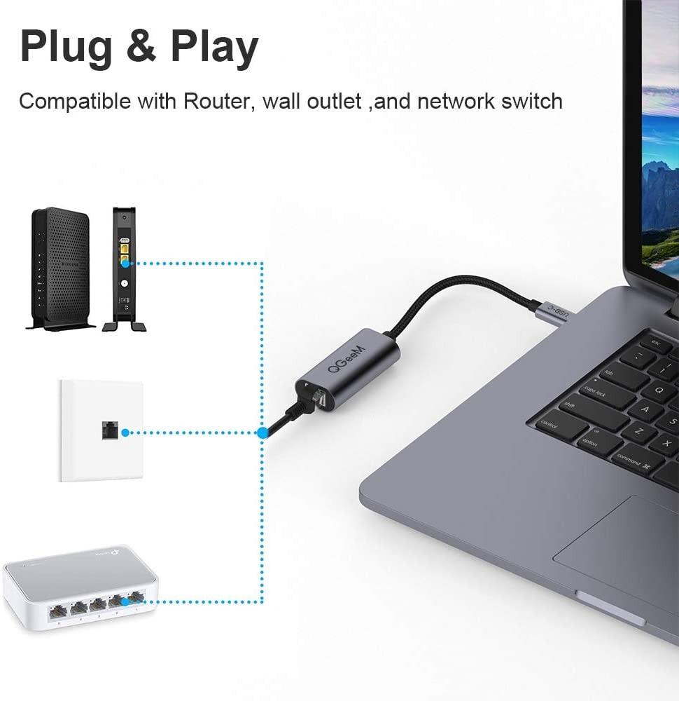 QGeeM USB C to Adapter,Type C Gigabit Adapter Cable