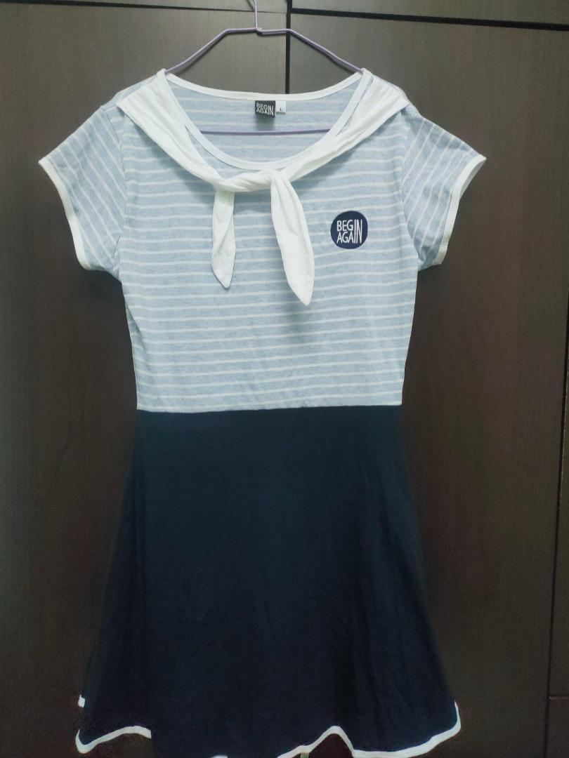 Sailor dress (Category: Dresses) located in Masai. Submitted by june1104 (Listing ID 1048979110, Image 2). Description: Thailand begin again brand sailor dress Look young L SIZE CONDITION: brand new Reason:cannot fit in.