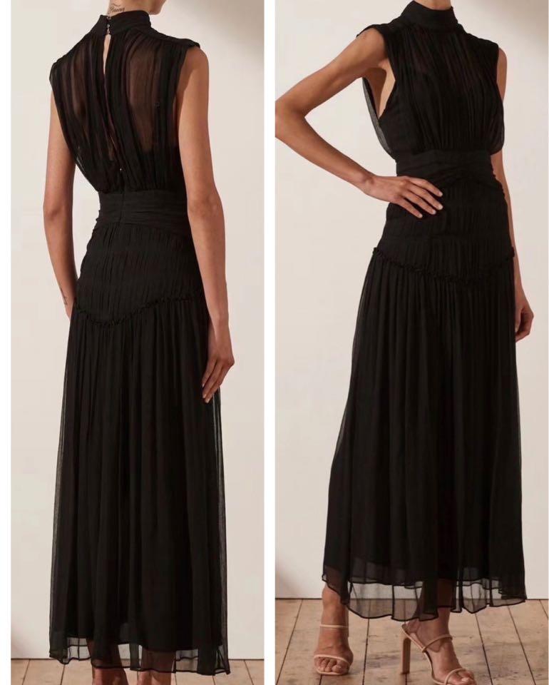 shona joy red clemence dress