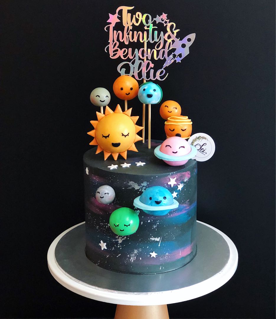 Planets theme cake for Zayn Ibrahim's 3rd Birthday!🪐🌎🌕🌑 #snfplanetcake # planet #planets #planetcake #universe #solarsystem #galaxy… | Instagram