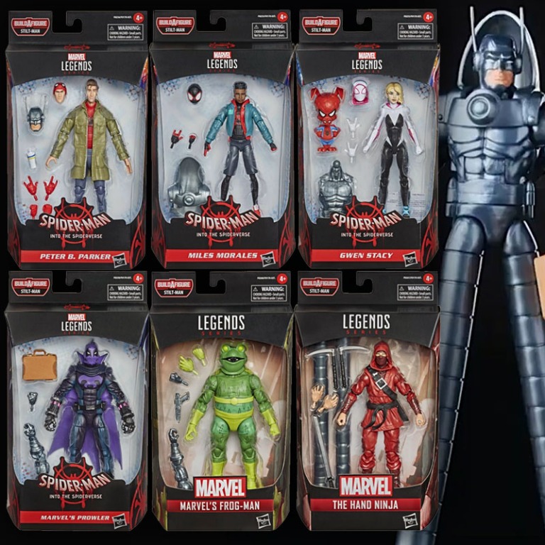 Set of 6 Stilt Man BAF Marvel Legends 6" Spider-Man Into The Spider-Verse Wave 