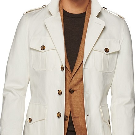 White safari jacket outlet