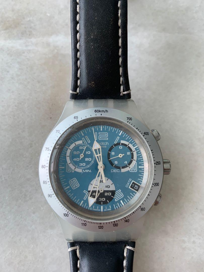 SWATCH DIAPHANE CHRONO blue