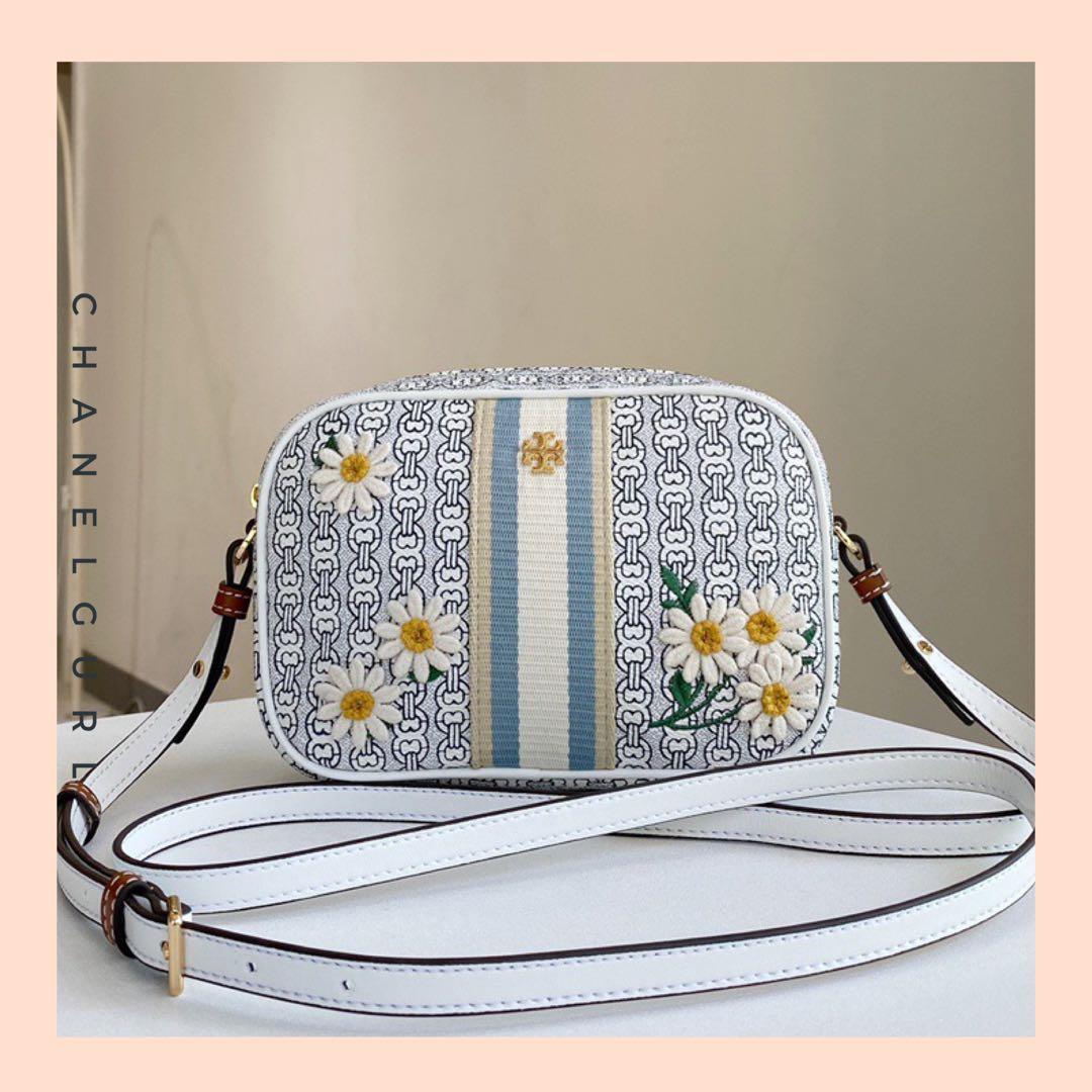 Tory Burch Gemini Link Canvas Applique Mini Bag New Ivory Gemini