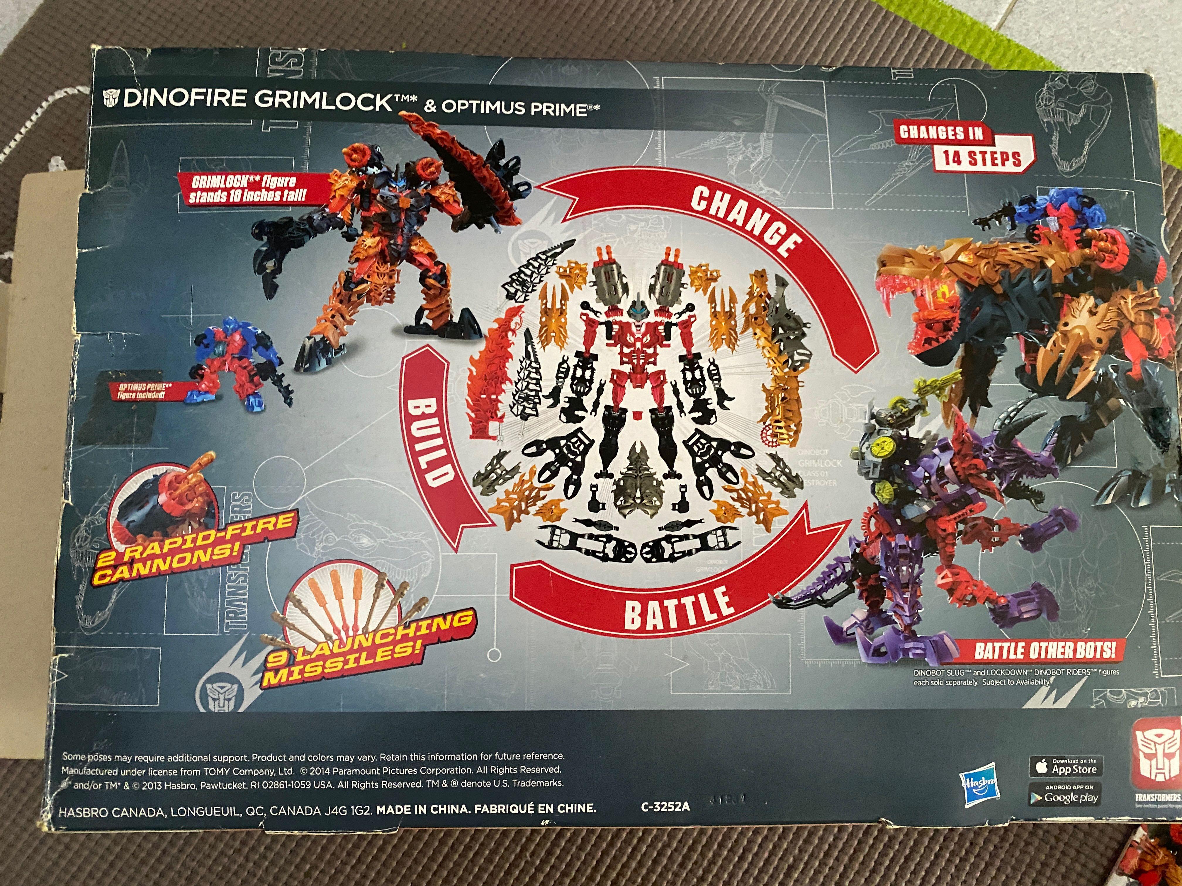 Quick Sale Transformer Grimlock + Optimus Prime Original, Hobbies