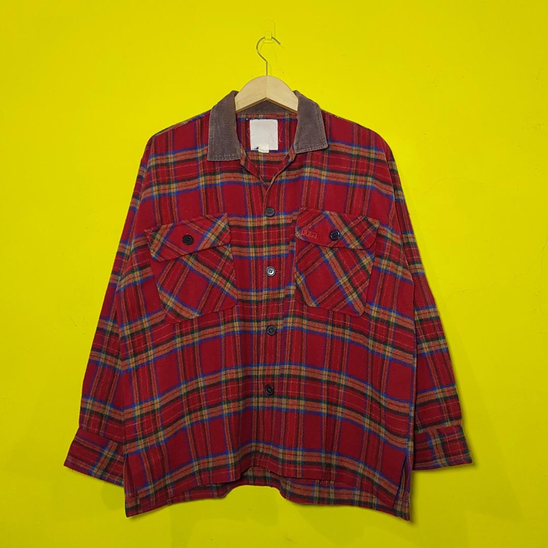 VINTAGE flannel shirt/jacket (KEMEJA 