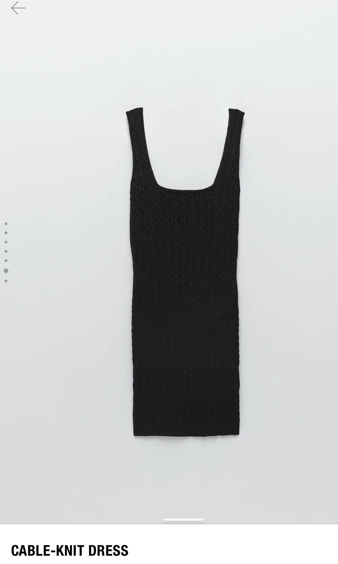 ZARA CABLE KNIT DRESS, Women's Fashion, Tops, Sleeveless on Carousell