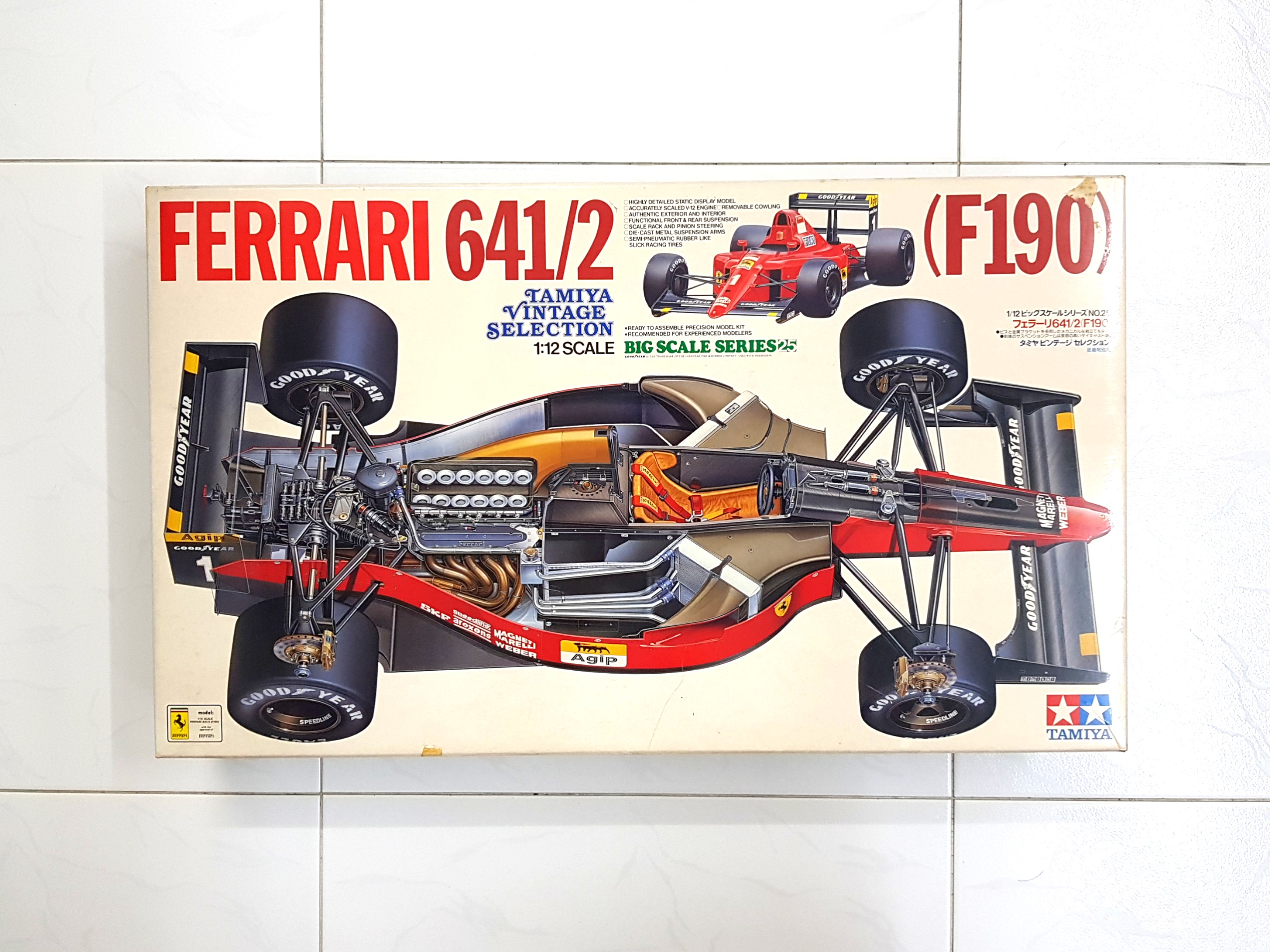 Tamiya 12027 Ferrari 641/2 F190 Model Kit 1/12 Scale F1 Formula Big for sale online 