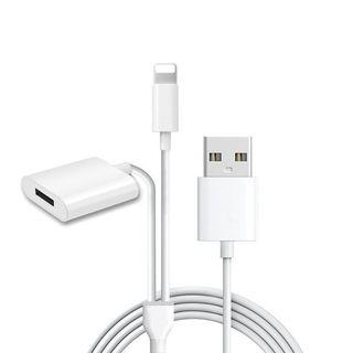 2-in-1 Function Charger for Apple Pencil Adapter USB Charger/Data Cable for iPhone and iPad Pro