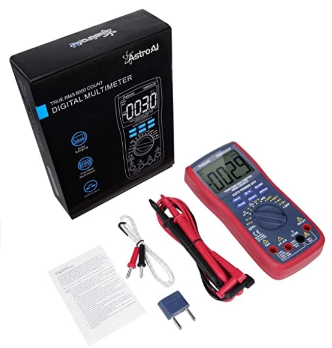 AstroAI Digital Multimeter, TRMS 6000 Counts Volt Meter Manual and Auto