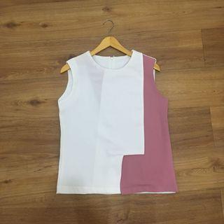 Atasan Putih Pink Cottonbells