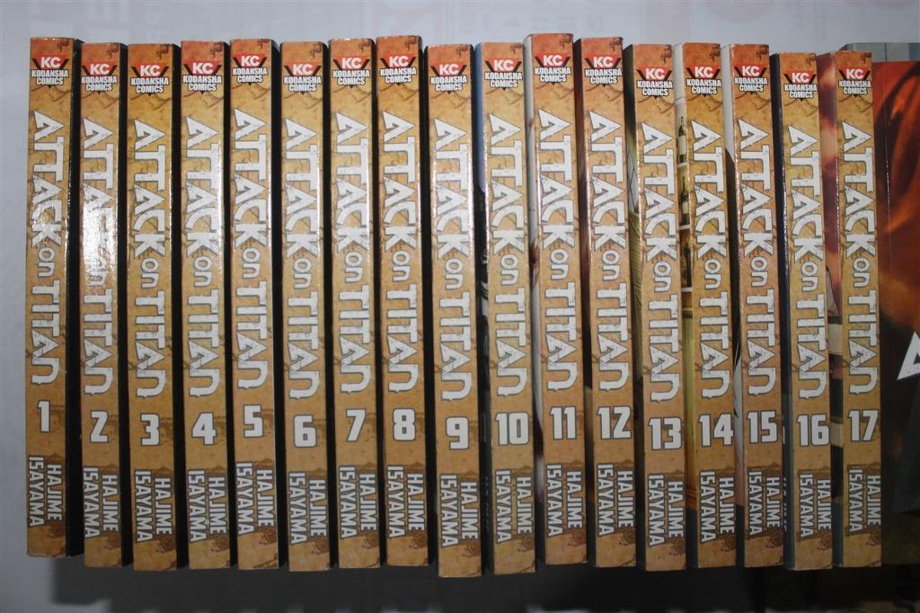 Attack On Titan Volumes 1 17 Manga Books Comics Manga On Carousell According to the series' editor kuwakubo shintaro, there are approximately 3 years' worth of chapters yet to be published for the extensively popular manga. attack on titan volumes 1 17 manga