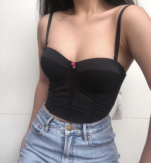 mesh bustier top
