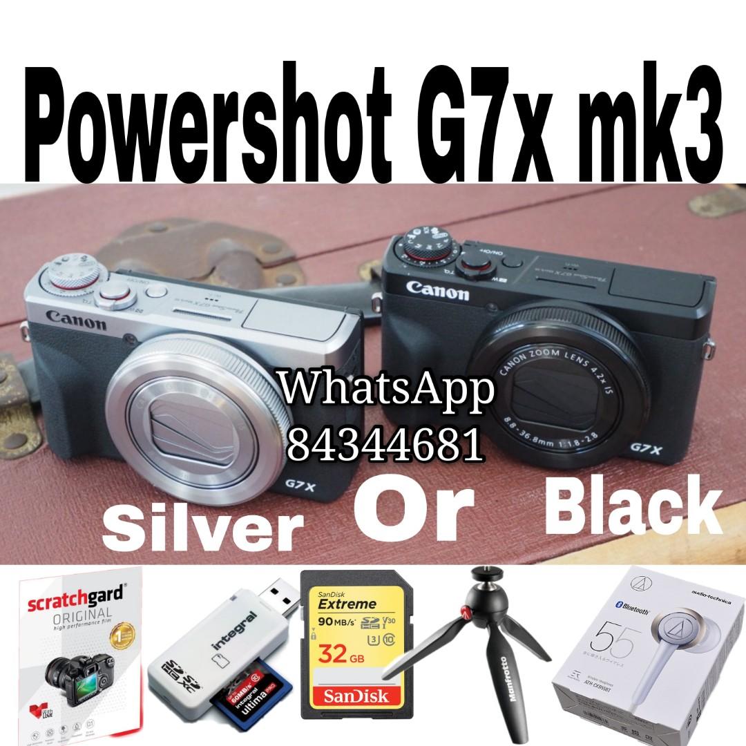 Bn Canon Powershot G7 X Mark Iii Digital Camera Black Or Silver Photography Cameras Digital Cameras On Carousell