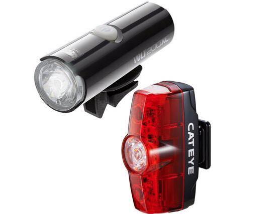 CATEYE Volt 200 XC Front Light Rapid Mini Rear Lights Set BRAND