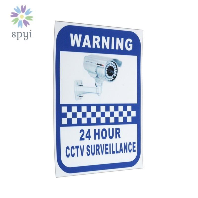 CCTV Security Surveillance Camera Adhesive Sticker Sign Warning Vinyl