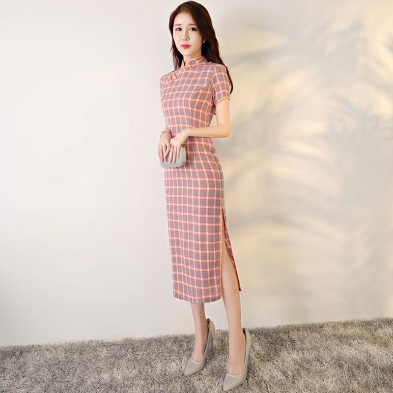 Checkered cheongsam shop