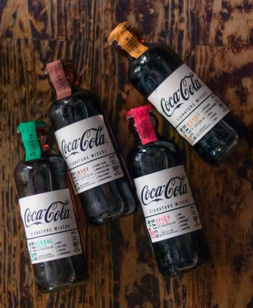 Coca Cola Signature Mixers UK limited collection retro bottle set of 4, Hobbies & Toys
