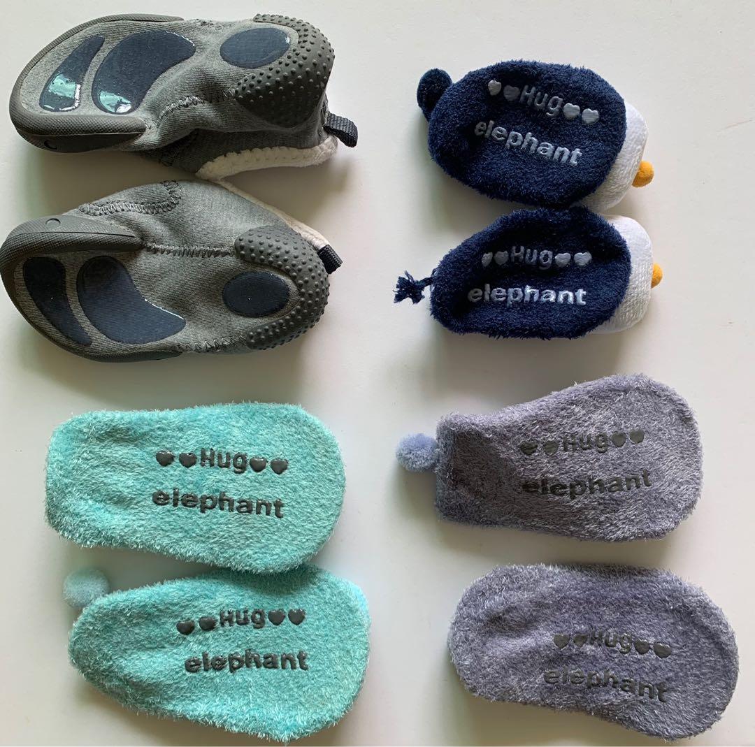 Decathlon light ss shoe comfort EU 25 US 8C UK 7.5C CM 15.5 BR 23 MM W 155 2.0 and 3 animal fleece baby booties