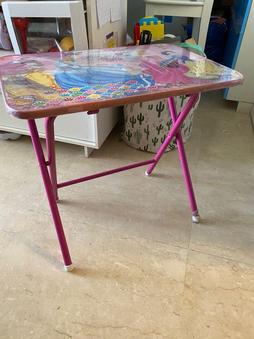 Kids Disney Princess Foldable Table and Stool