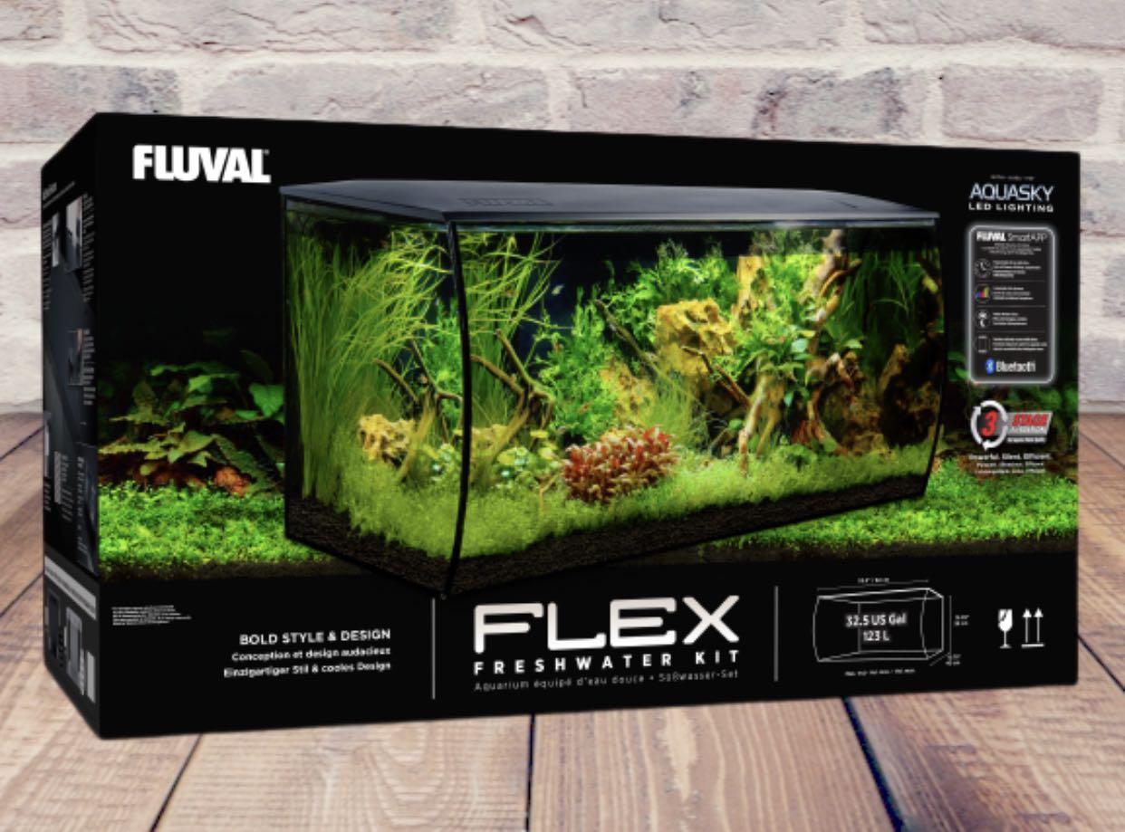 Fluval Flex 123l Black White Pet Supplies For Fish Fish Tanks On Carousell