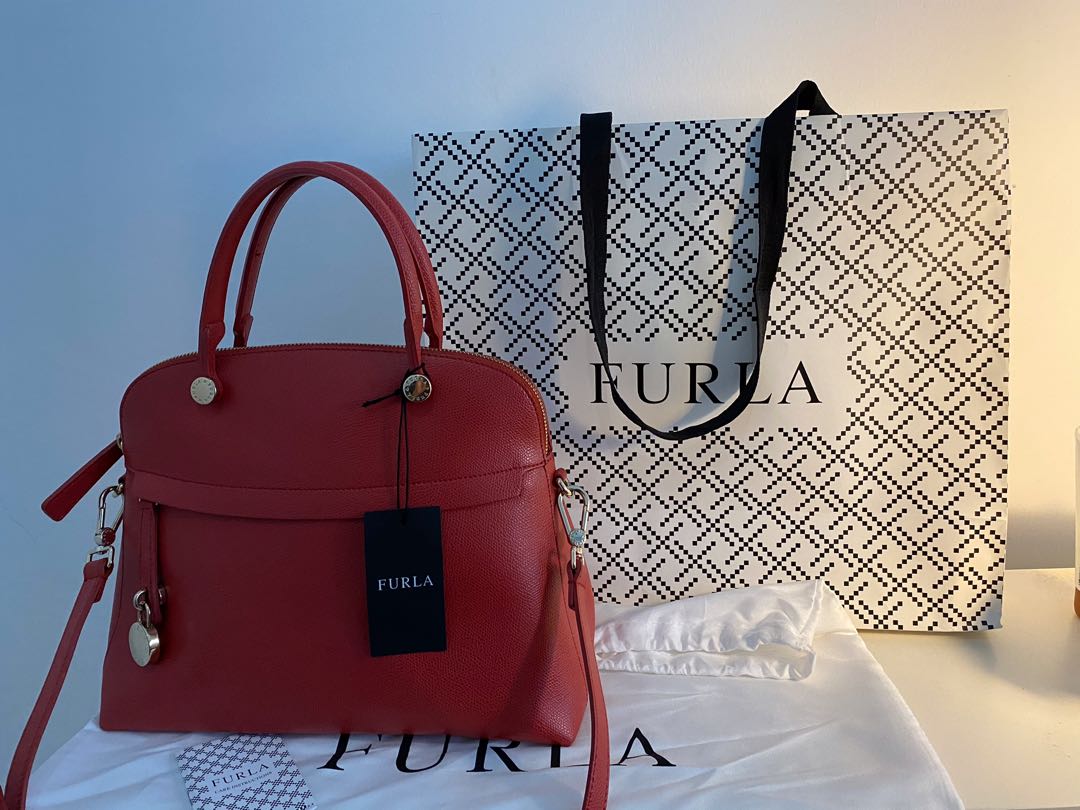 Furla Piper Dome Red Women s Fashion Bags Wallets Purses Pouches on Carousell