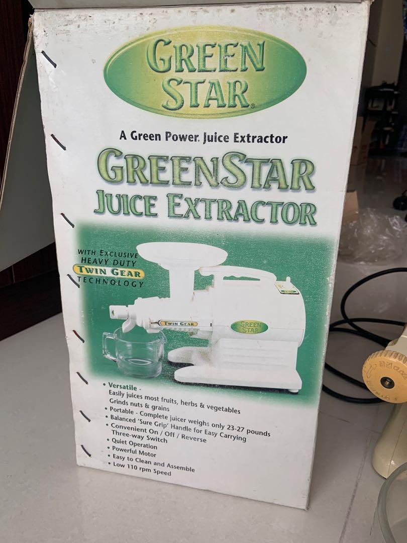 Greenstar Slow Juice Extractor Twin Gear juicer , TV & Home Appliances