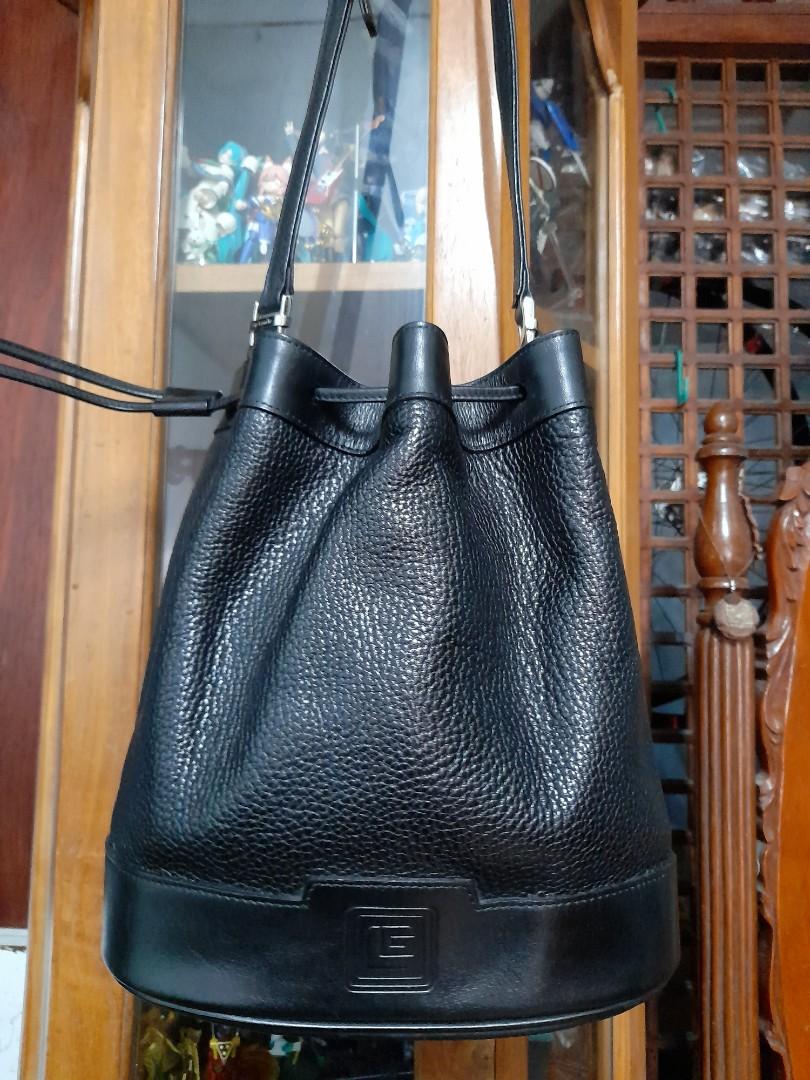 Guy Laroche Leather Bucket Bag - Black Bucket Bags, Handbags - GUY20301