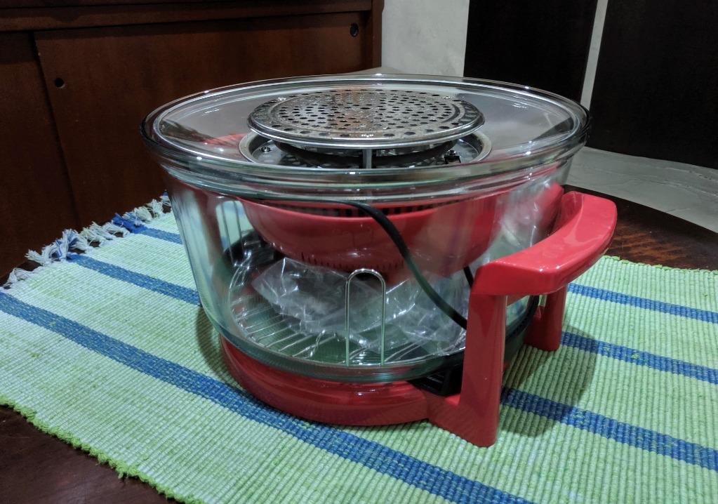 Hanabishi HTB-128 Multi-Functional Turbo Broiler (Category: Other Kitchen Appliances) located in Pasay City. Submitted by _antonne (Listing ID 1049180500, Image 1). Description: SRP: Php2,105 Selling for 1.9k Quick specs: - Dimensions (LxWxH): 32cm x 32cm x 20cm - Tough tempered-glass pot - Pilot lamp power and heat indicator - Low and high rack, tong - 1300 Wattage Item was won in a raffle and was only used once for testing. In excellent conditi