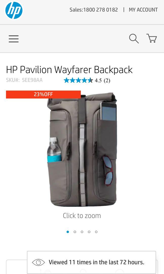 Hp pavilion wayfarer backpack, Computers & Tech, Parts & Accessories