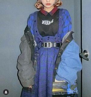 全新Hype拼接格紋吊帶裙 HYPE JFL PLAID SUSPENDER DRESS