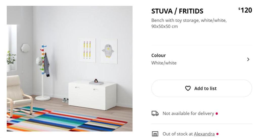 IKEA Stuva storage bench, Furniture & Home Living, Furniture, Shelves ...